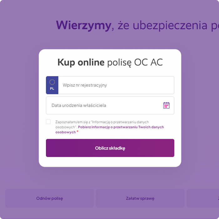 Jak kupić ubezpieczenie samochodu online? Krok 1